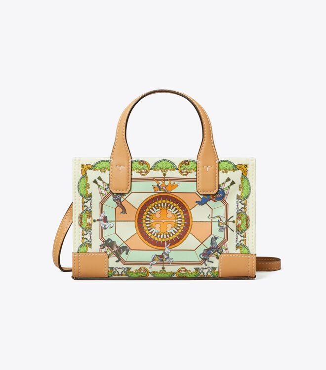 Cream Tory Burch Mini Ella Printed Women's Crossbody Bags | OUTLET-72086939