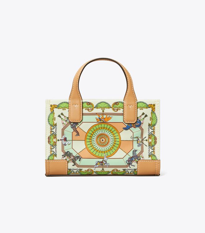 Cream Tory Burch Mini Ella Printed Women's Crossbody Bags | OUTLET-72086939