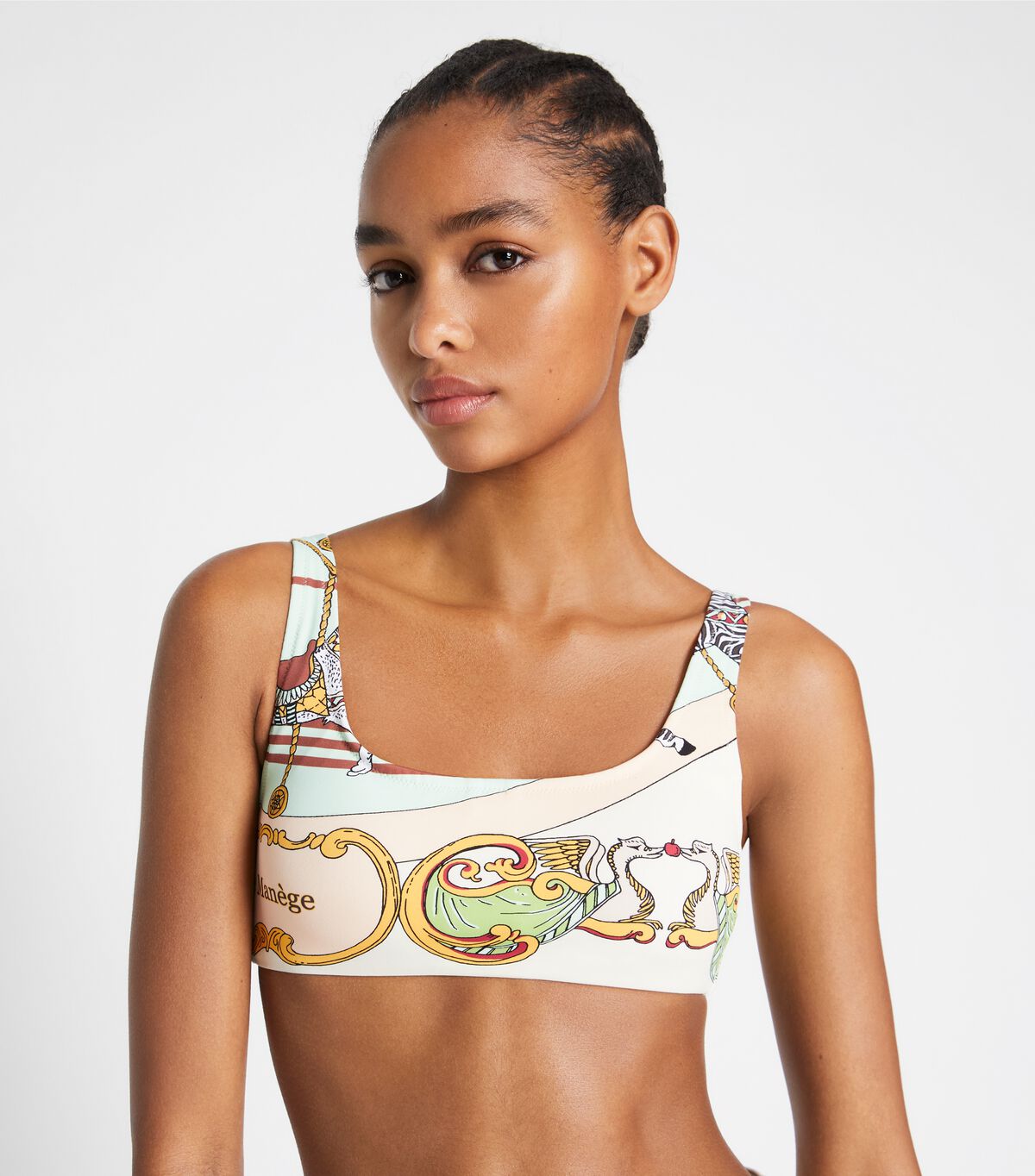 Cream Tory Burch Printed Scoop-back Women's Bras | OUTLET-59032649