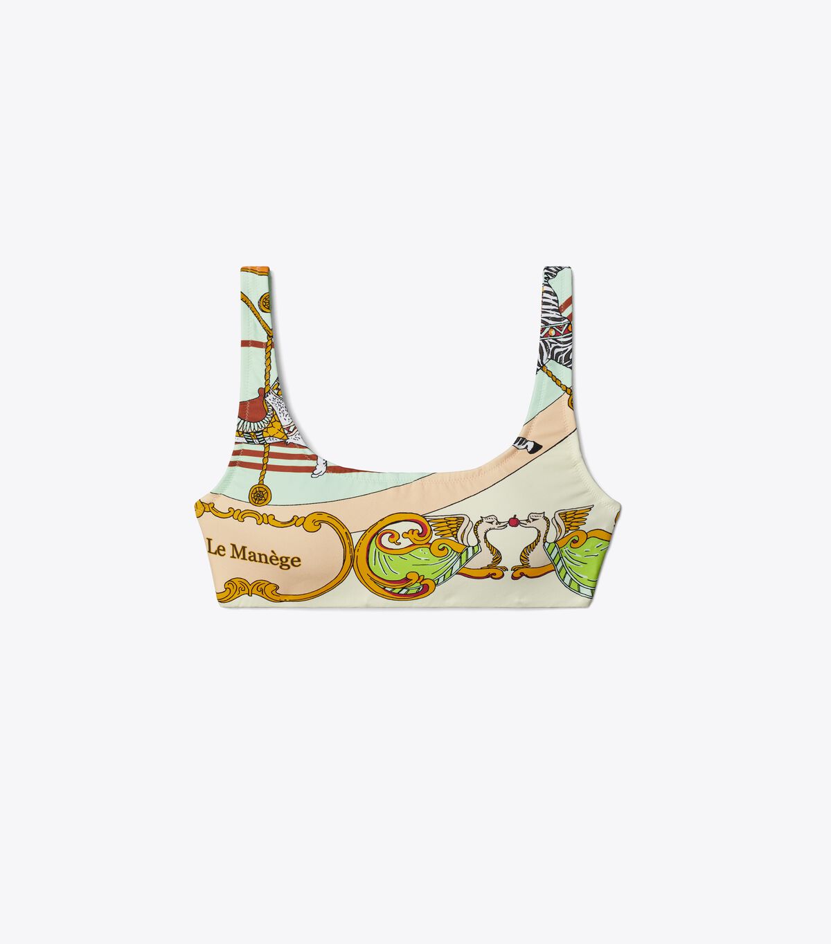 Cream Tory Burch Printed Scoop-back Women\'s Bras | OUTLET-59032649