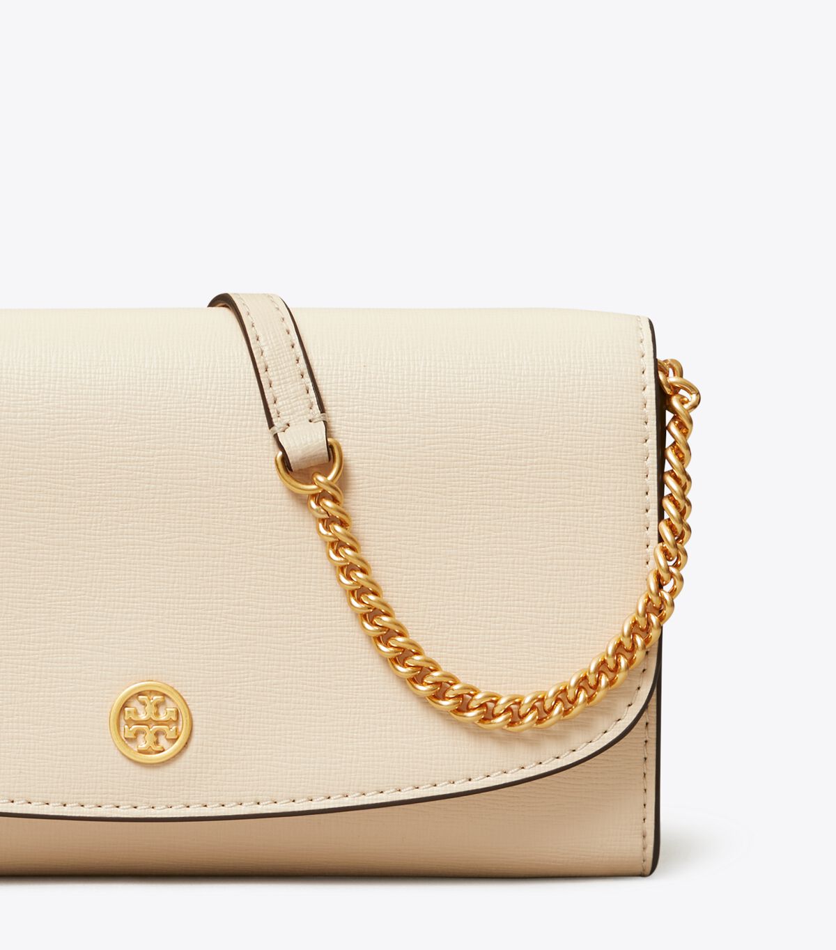 Cream Tory Burch Robinson Women's Wallets | OUTLET-76981029