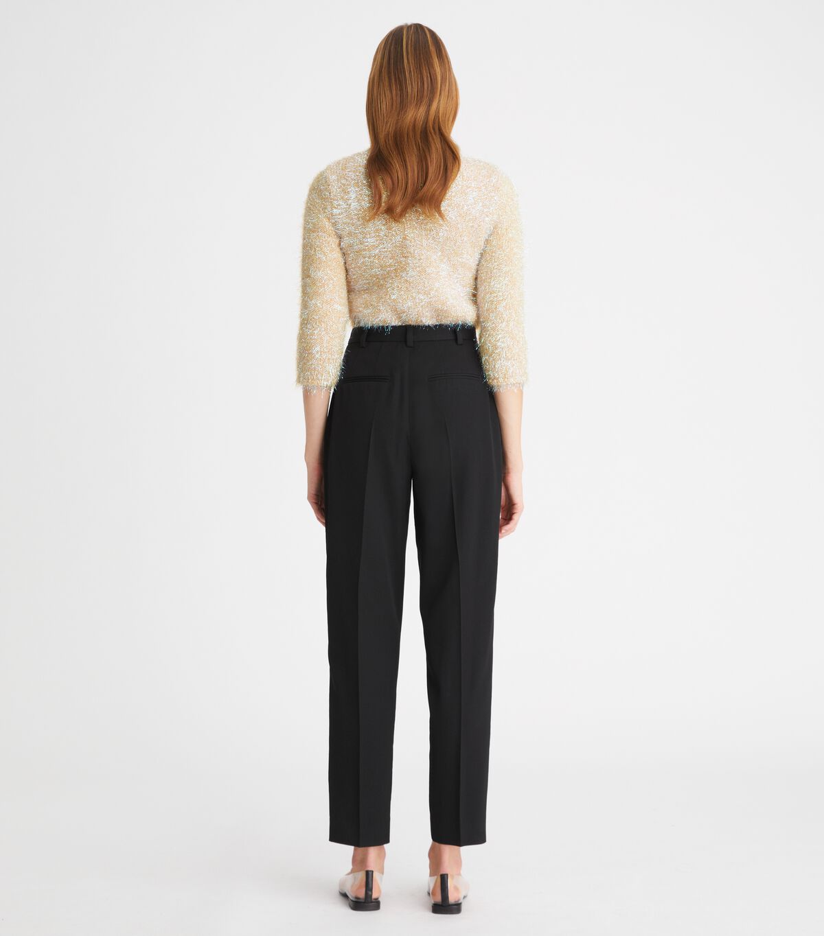 Cream Tory Burch Tinsel Mockneck Women's Sweaters | OUTLET-80731659