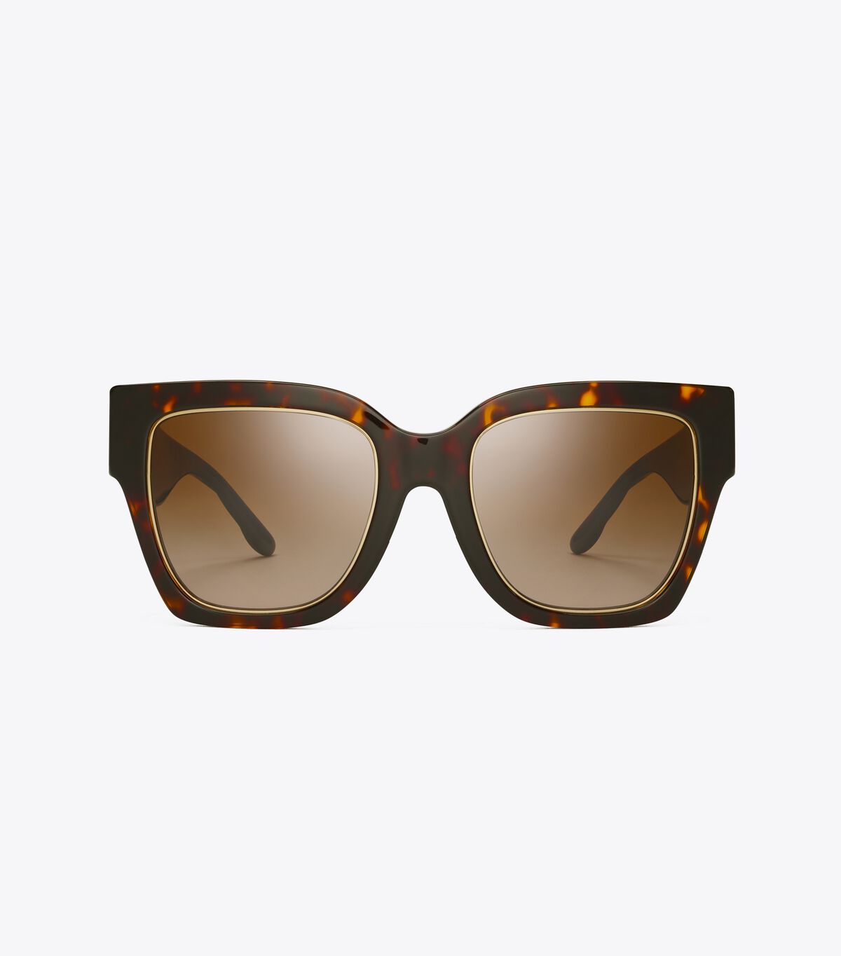 Dark Brown Tory Burch Kira Chevron Square Women\'s Sunglasses | OUTLET-53427819