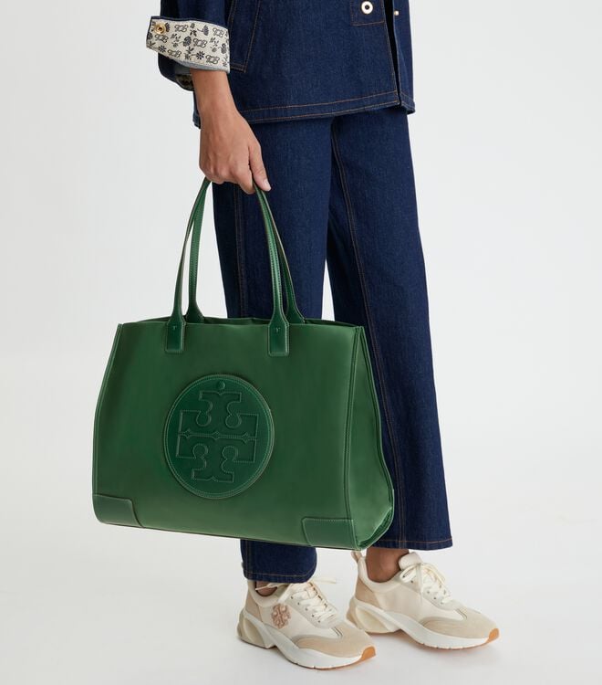 Dark Green Tory Burch Ella Women's Tote Bags | OUTLET-85172409