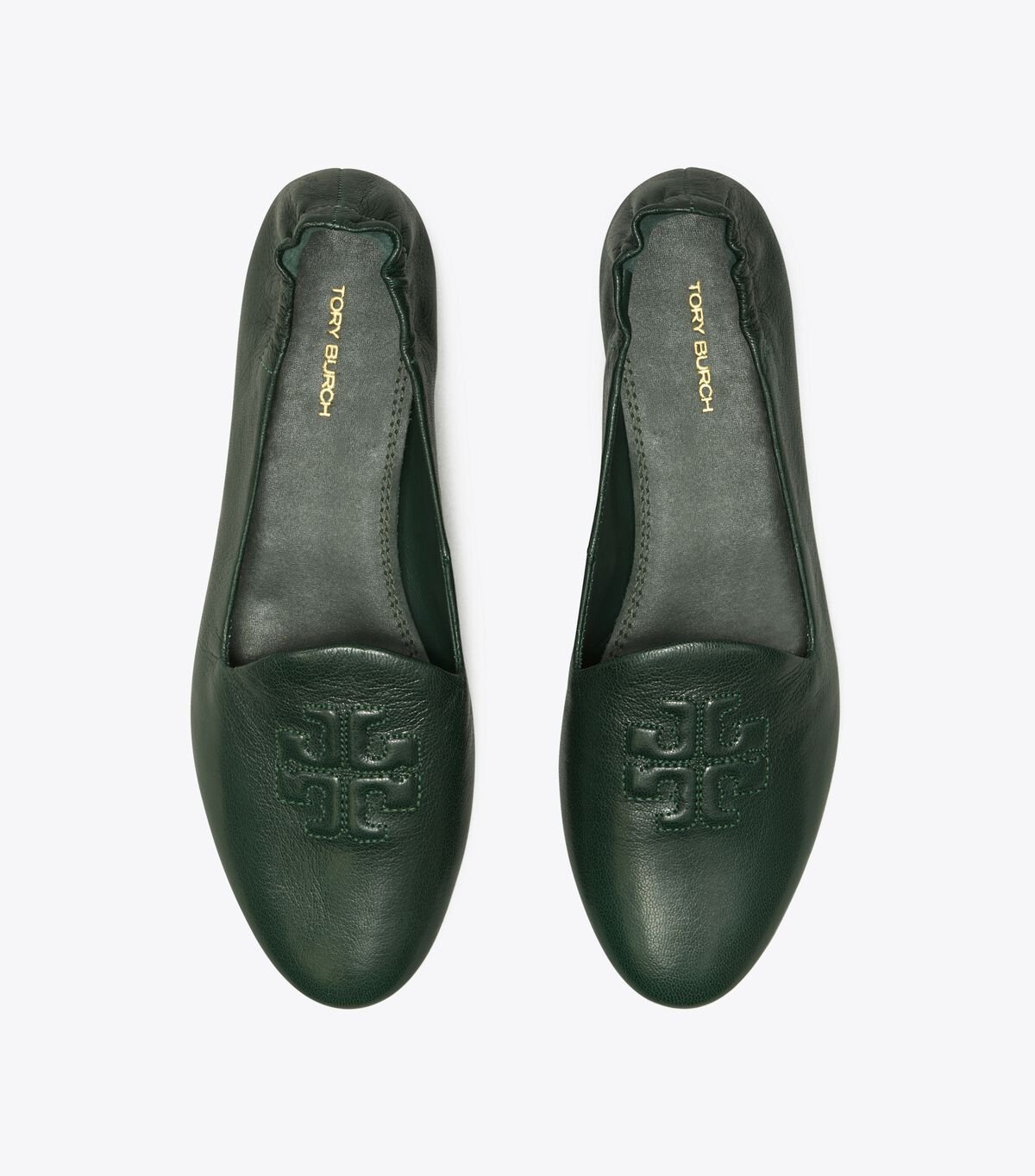 Dark Green Tory Burch Smoking Women's Slippers | OUTLET-80746519