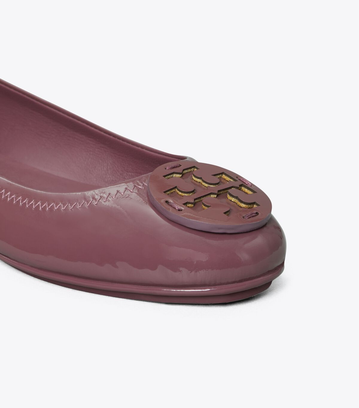 Dark Red Tory Burch Minnie Travel Women's Ballet Flats | OUTLET-75491269