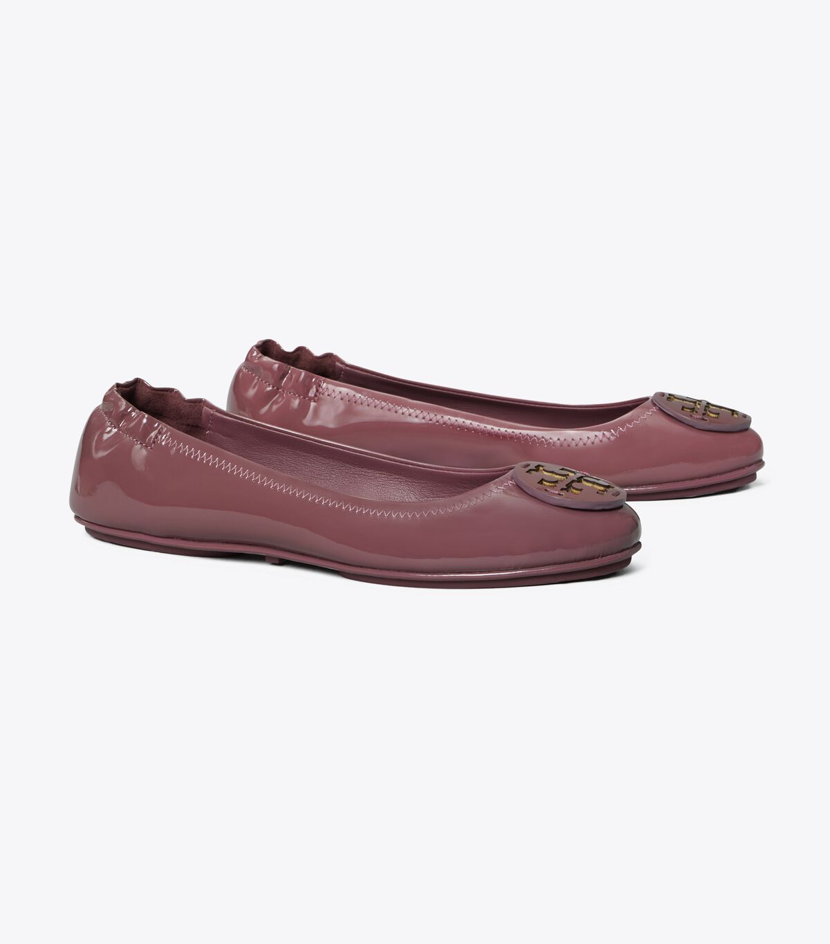 Dark Red Tory Burch Minnie Travel Women\'s Ballet Flats | OUTLET-75491269