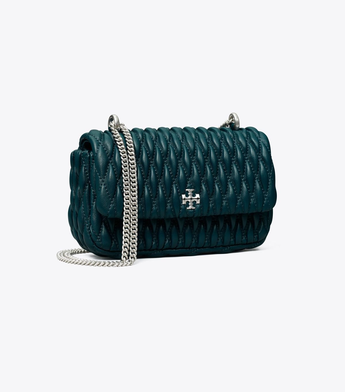 Dark Turquoise Tory Burch Kira Ruched Women\'s Mini Bag | OUTLET-87162499