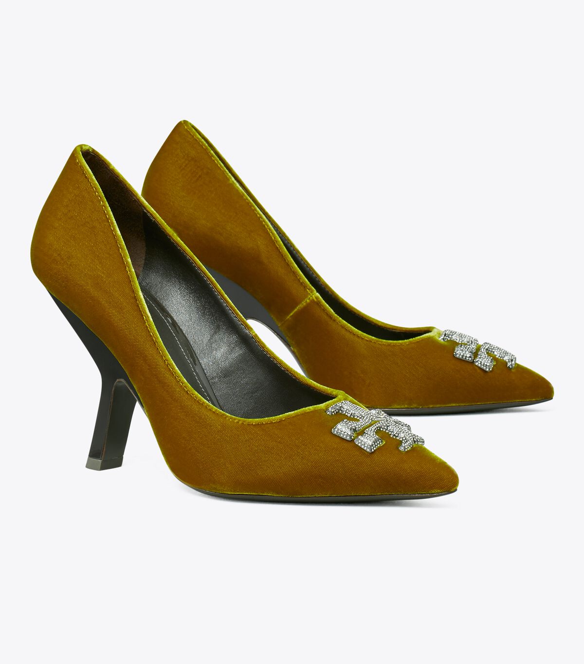 Dark Yellow Tory Burch Eleanor Pavé Women\'s Heels | OUTLET-76458329