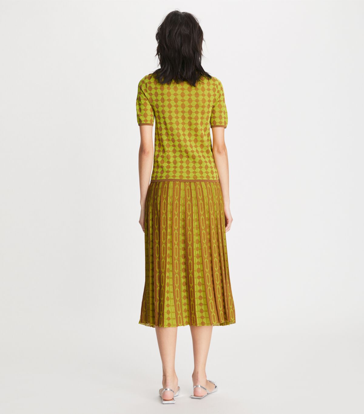 Dark Yellow Tory Burch Knit Jacquard Women's Skirts | OUTLET-20863519