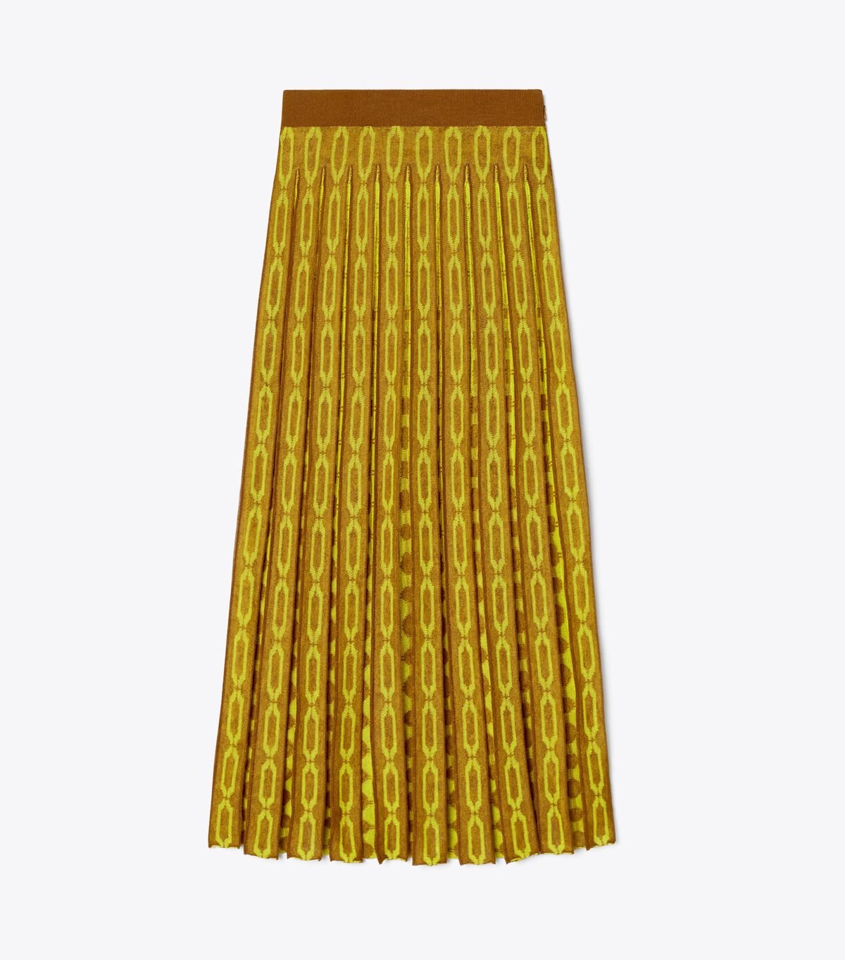 Dark Yellow Tory Burch Knit Jacquard Women\'s Skirts | OUTLET-20863519