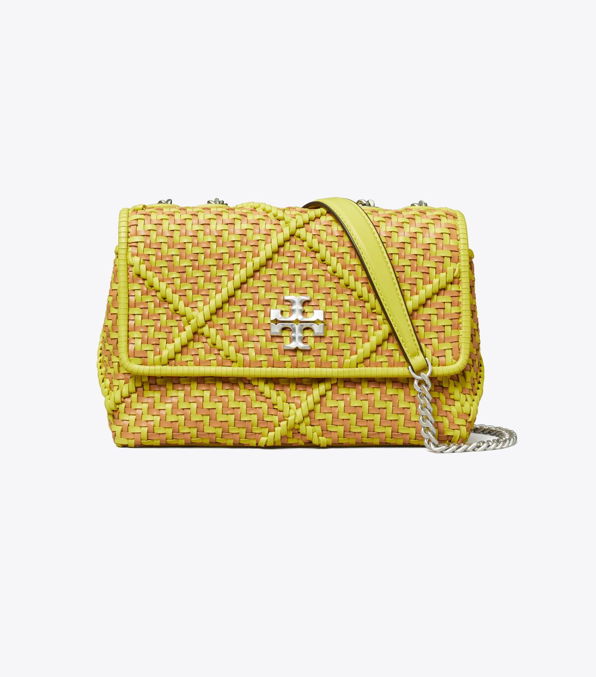 Dark Yellow Tory Burch Small Kira Diamond Woven Convertible Women's Shoulder Bags | OUTLET-21034959