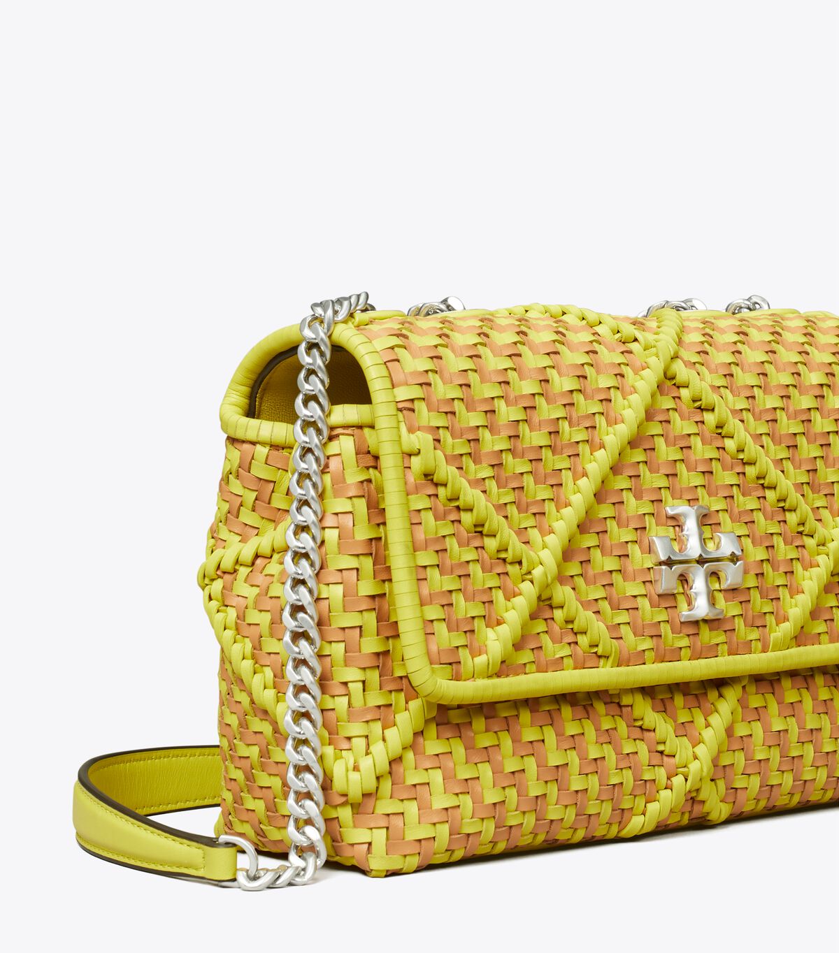 Dark Yellow Tory Burch Small Kira Diamond Woven Convertible Women's Shoulder Bags | OUTLET-21034959