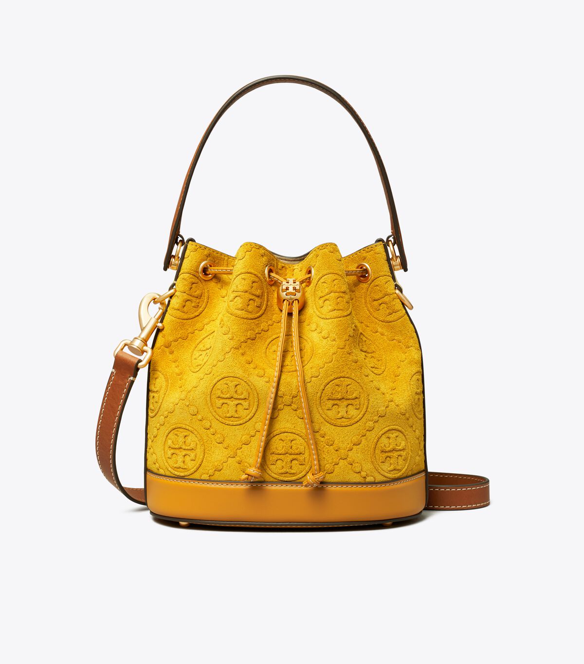 Deep Orange Flower Tory Burch T Monogram Suede Embossed Women's Crossbody Bags | OUTLET-73241069