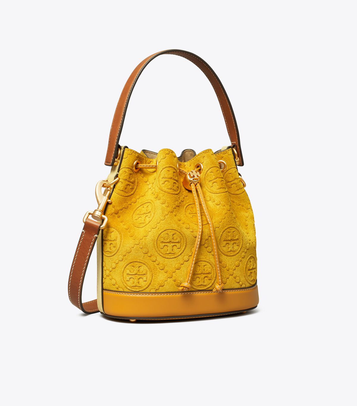 Deep Orange Flower Tory Burch T Monogram Suede Embossed Women\'s Crossbody Bags | OUTLET-73241069