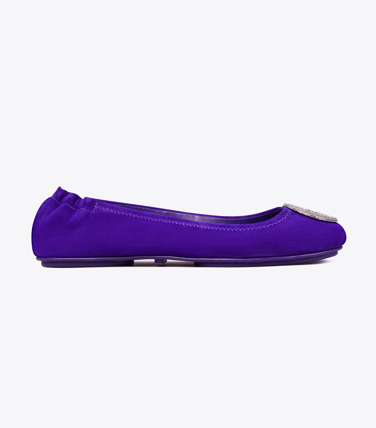 Deep Purple Tory Burch Minnie Travel Pavé Women's Ballet Flats | OUTLET-34271809