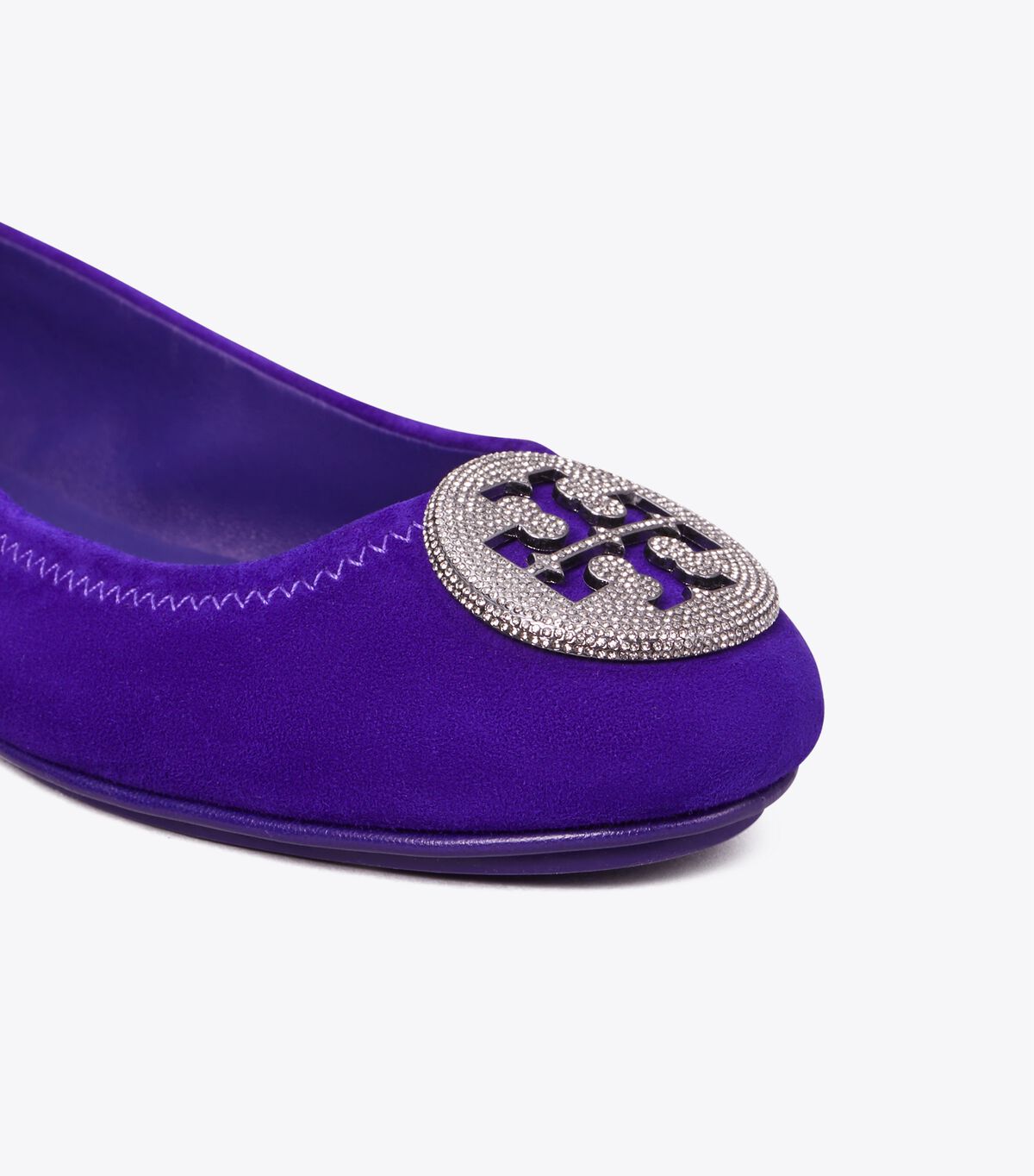 Deep Purple Tory Burch Minnie Travel Pavé Women's Ballet Flats | OUTLET-34271809