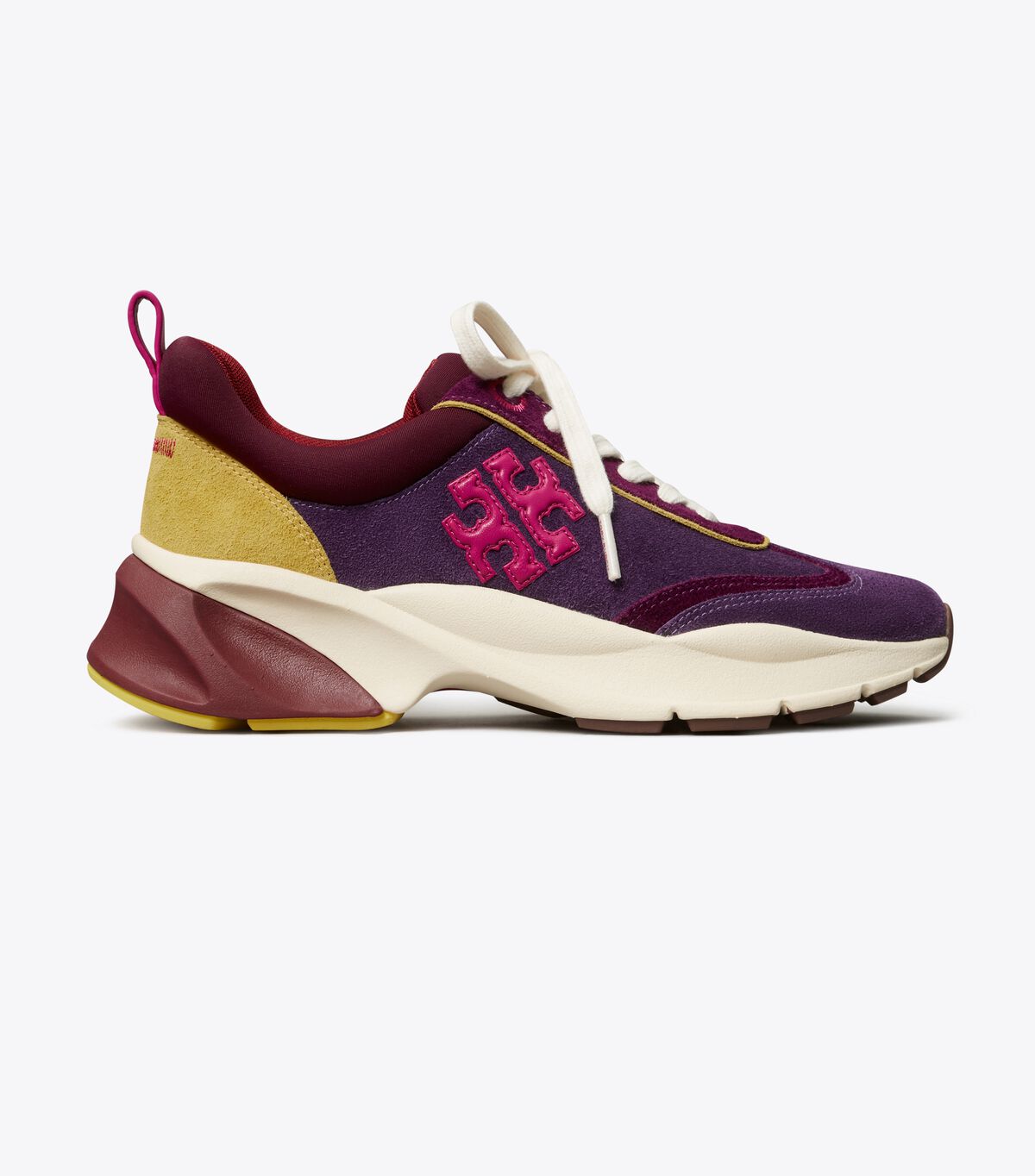 Fuchsia / Burgundy Tory Burch Good Luck Women's Sneakers | OUTLET-97316809