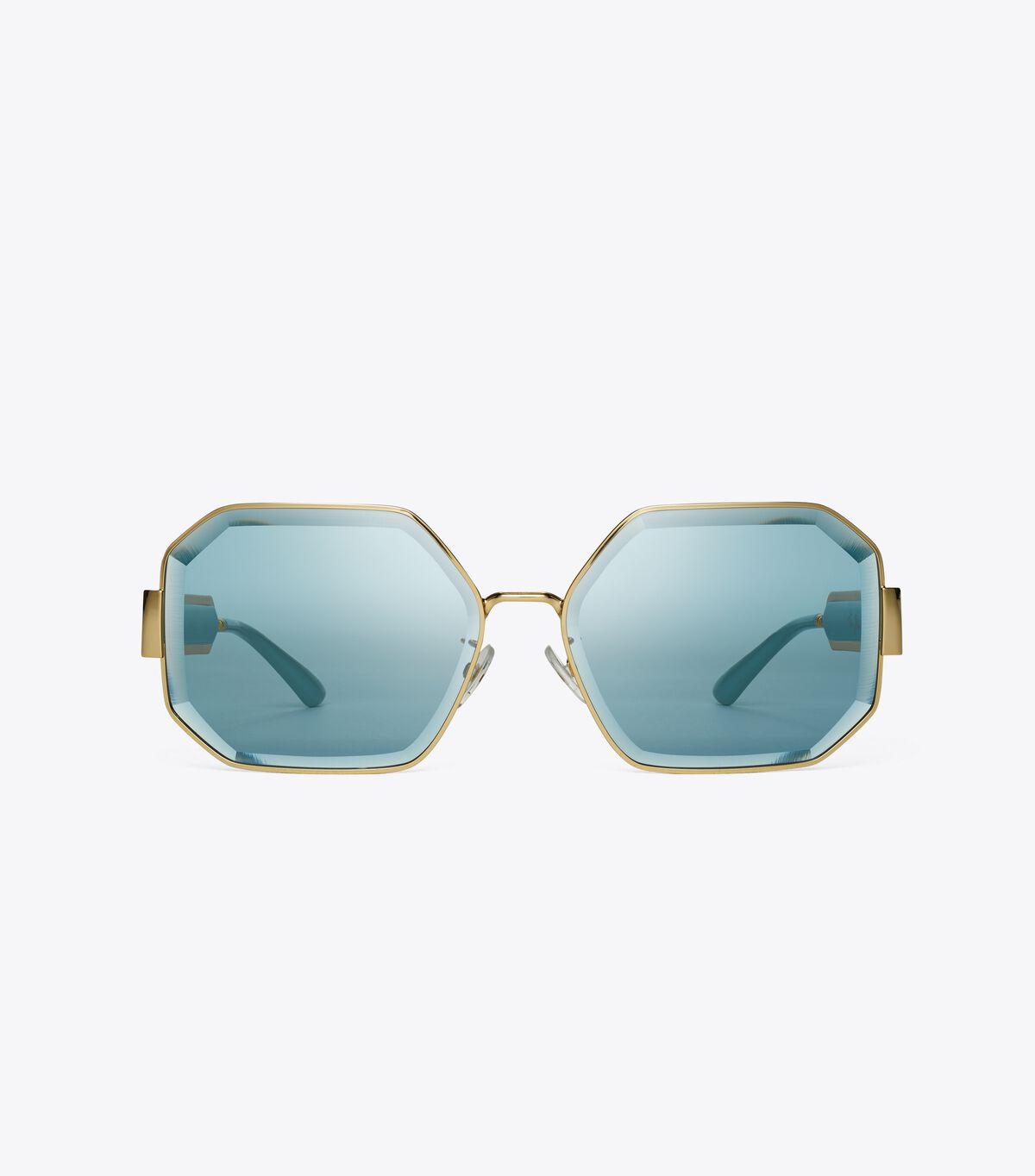 Gold / AZURE Tory Burch Kira Faceted Geometric Women\'s Sunglasses | OUTLET-37465819