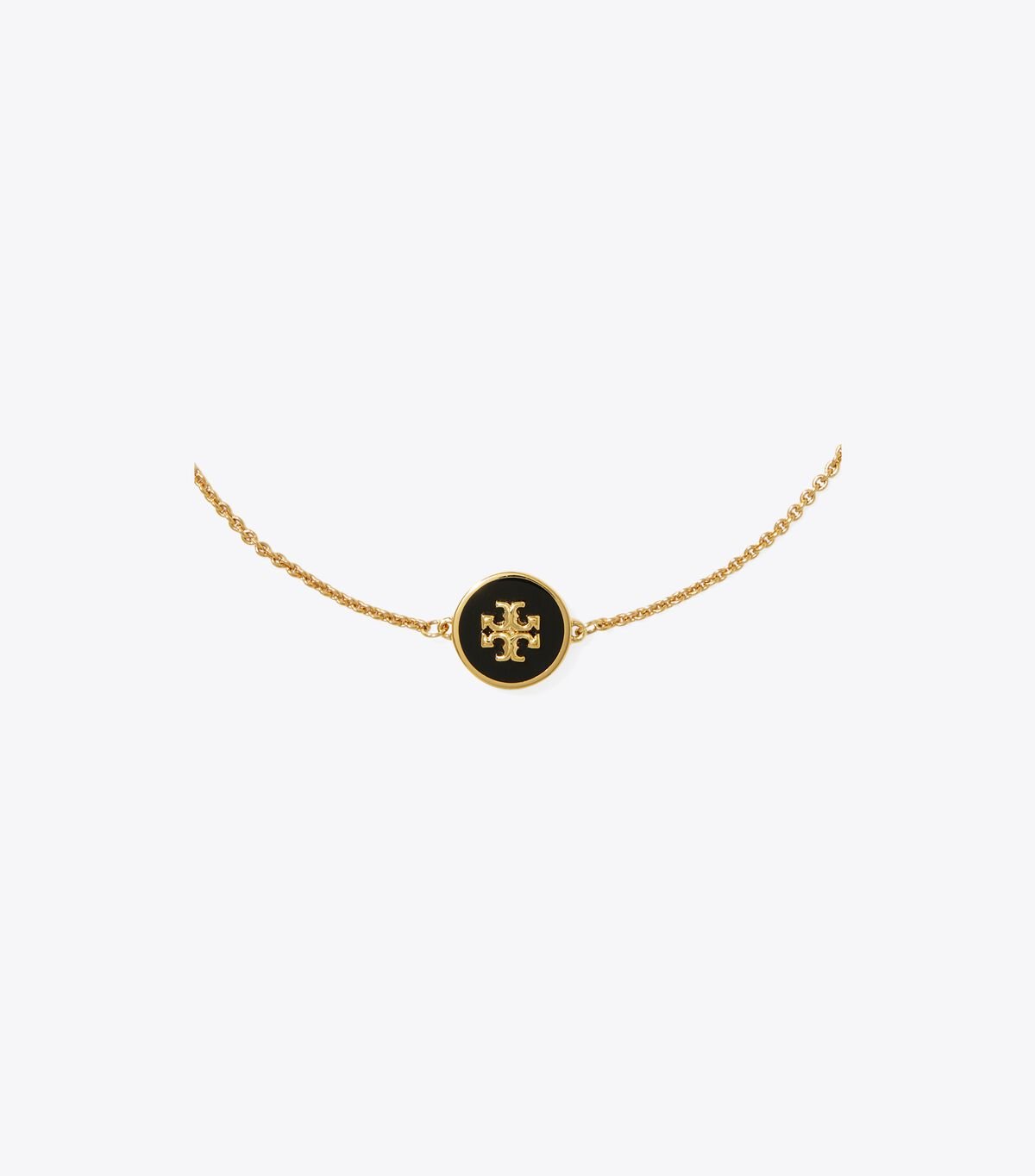 Gold / Black Tory Burch Kira Enamel Chain Women's Bracelet | OUTLET-72598639