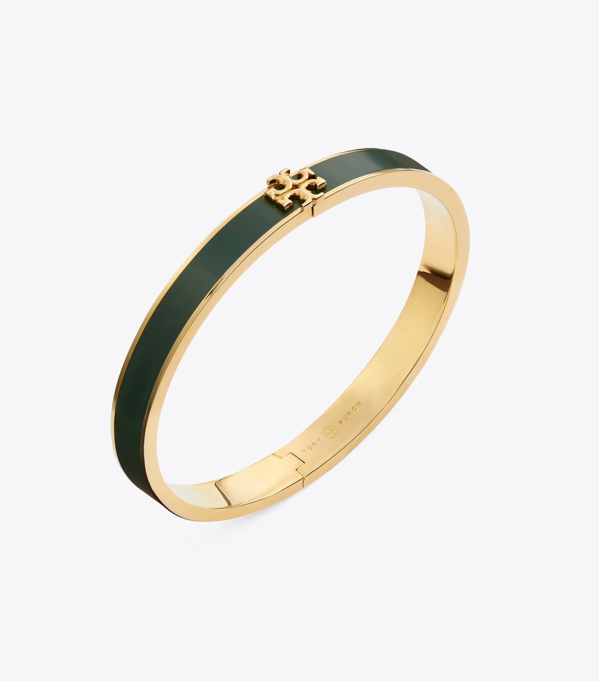 Gold / Deep Green Tory Burch Kira Enamel 7mm Women's Bracelet | OUTLET-75963249