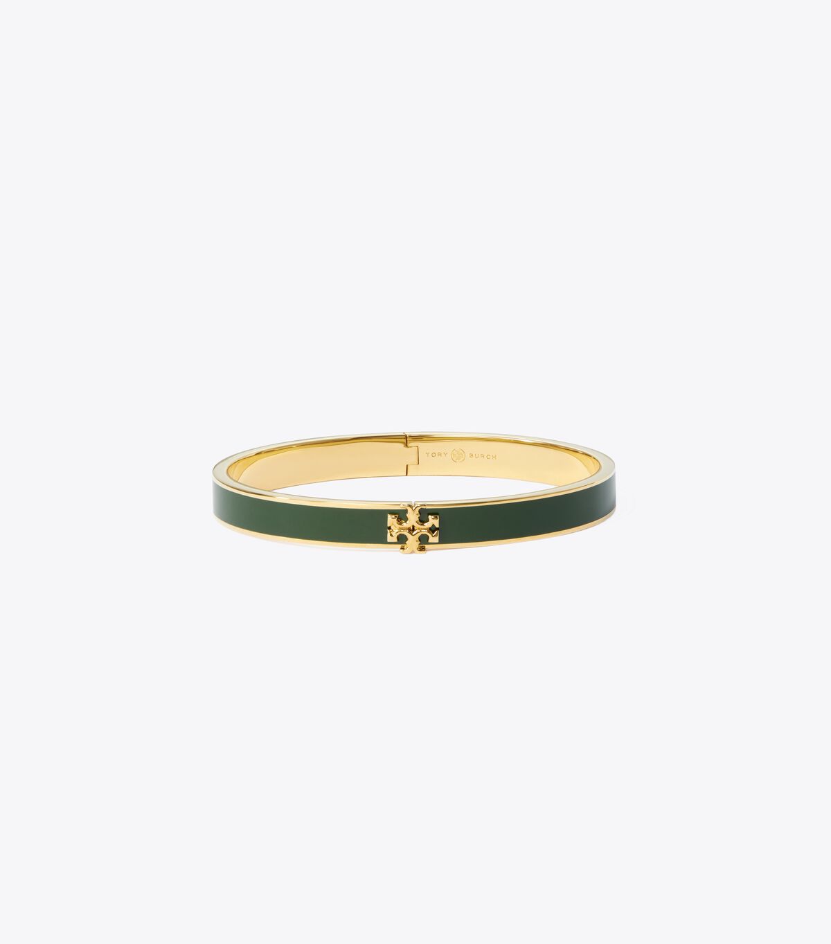 Gold / Deep Green Tory Burch Kira Enamel 7mm Women\'s Bracelet | OUTLET-75963249