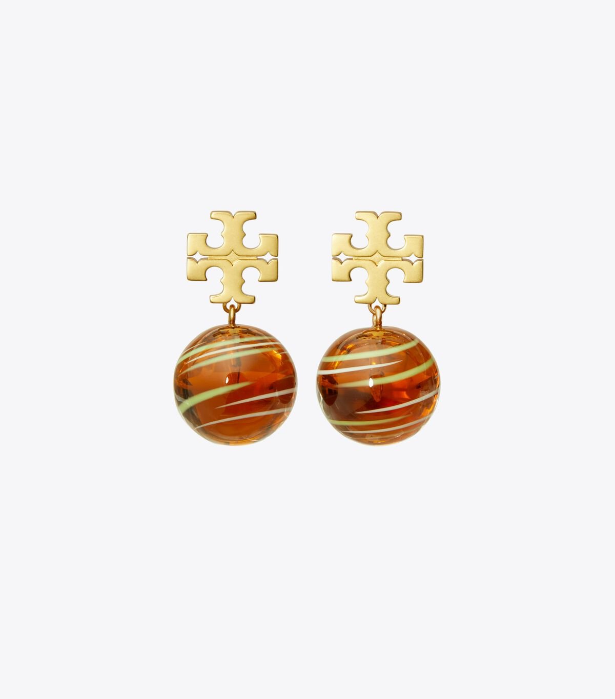 Gold / Orange / Multicolor Tory Burch Roxanne Small Drop Women\'s Earrings | OUTLET-12389549