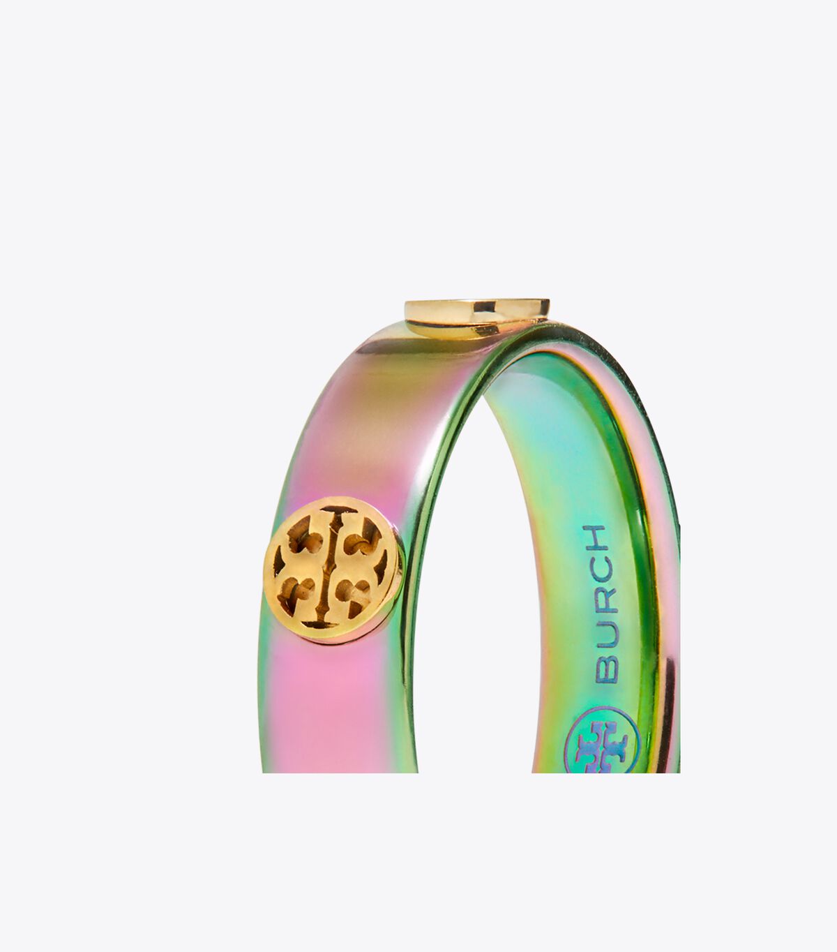 Gold / Pink Tory Burch Miller Stud Women's Ring | OUTLET-61502399