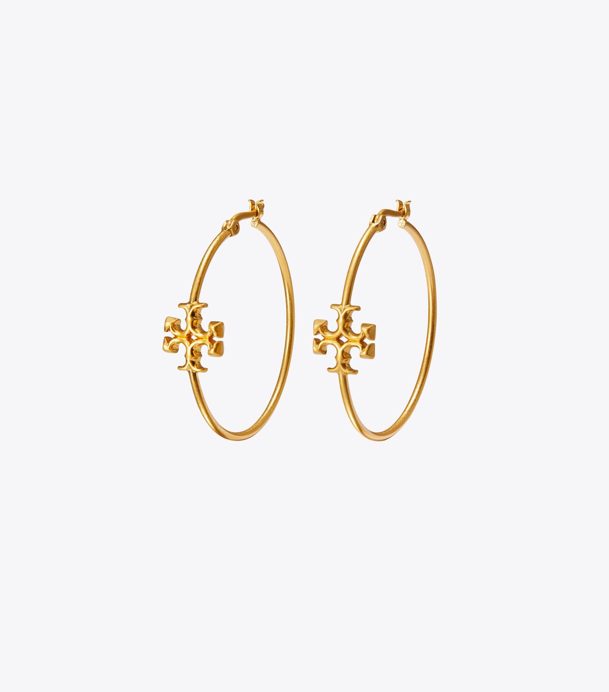 Gold Tory Burch Eleanor Hoop Women\'s Earrings | OUTLET-92874539