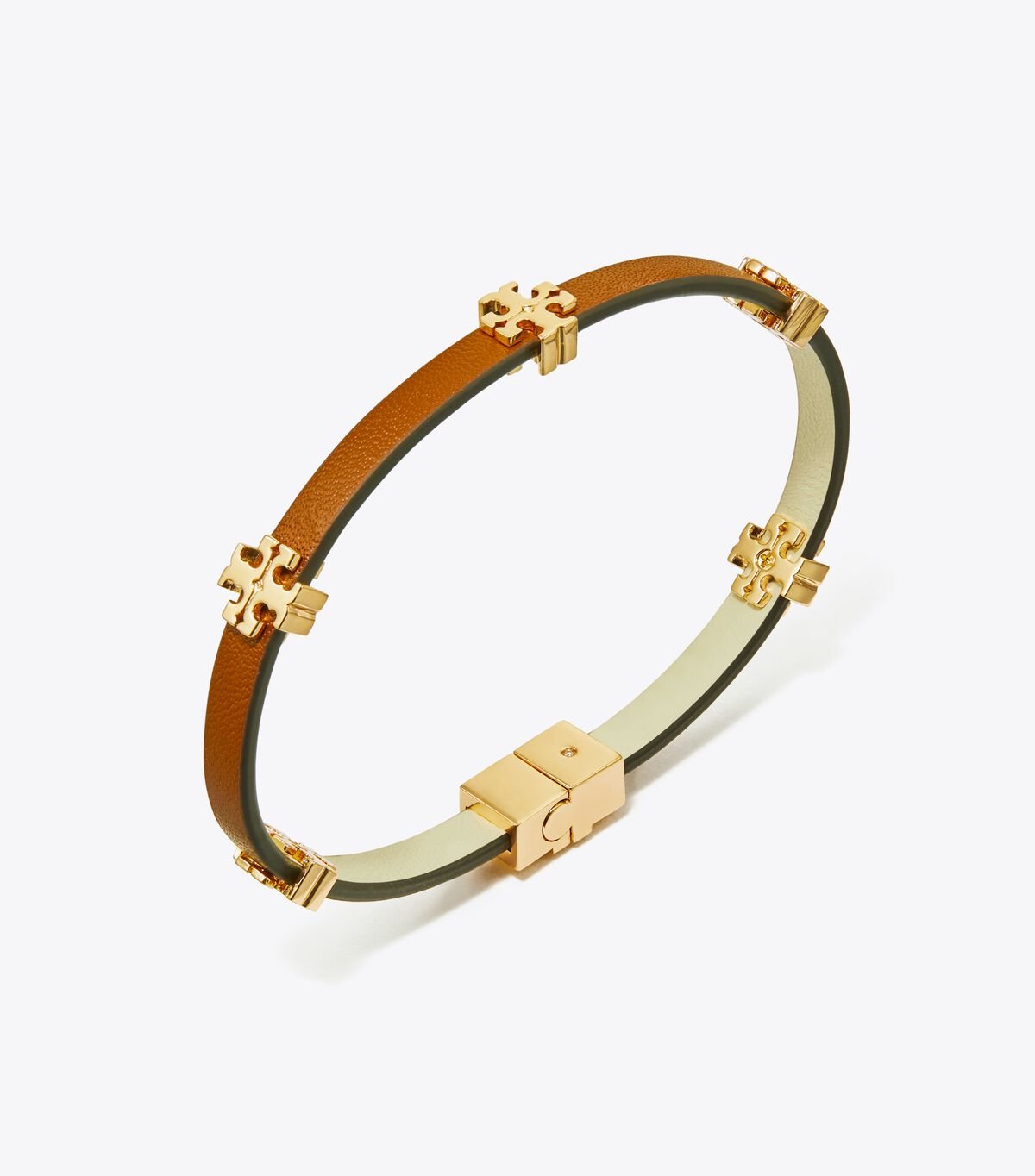 Gold Tory Burch Eleanor Leather Women's Bracelet | OUTLET-27906189