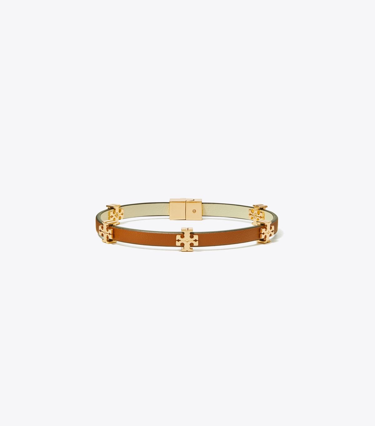 Gold Tory Burch Eleanor Leather Women\'s Bracelet | OUTLET-27906189