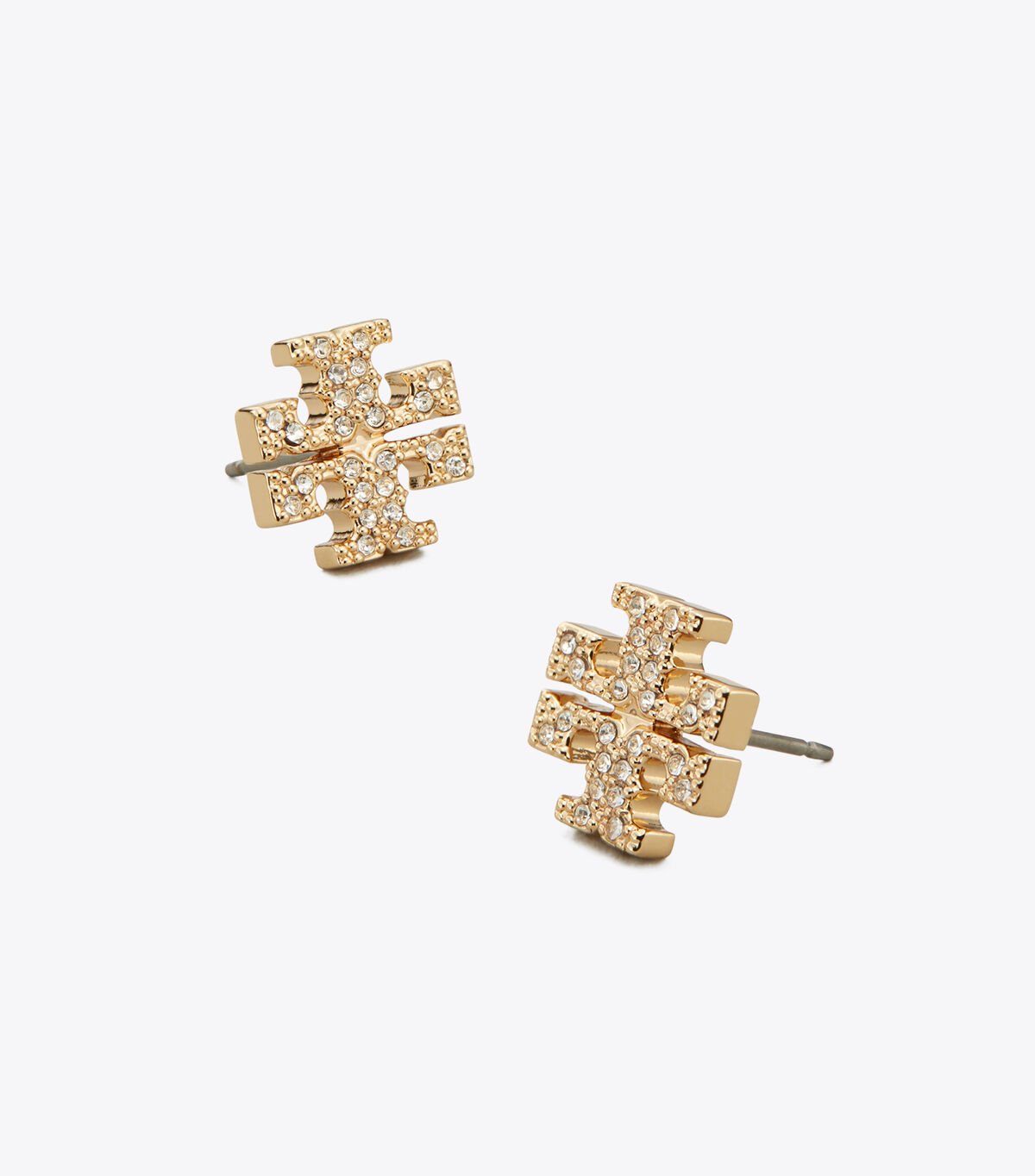 Gold Tory Burch Kira Pavé Stud Women's Earrings | OUTLET-49027159