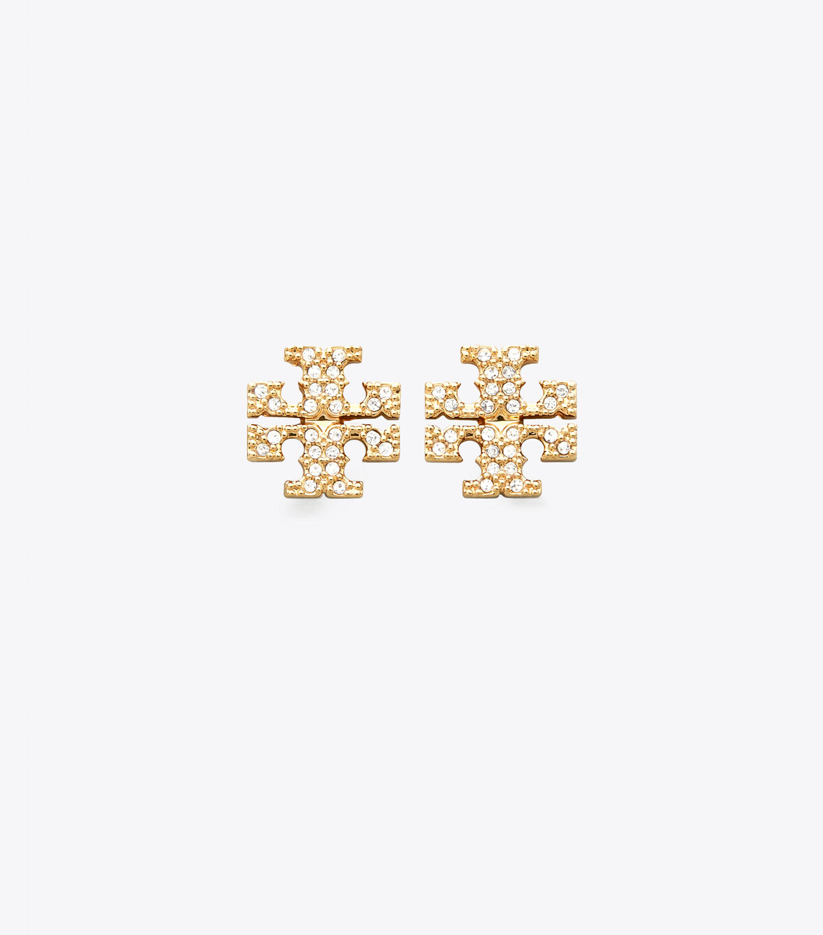 Gold Tory Burch Kira Pavé Stud Women\'s Earrings | OUTLET-49027159