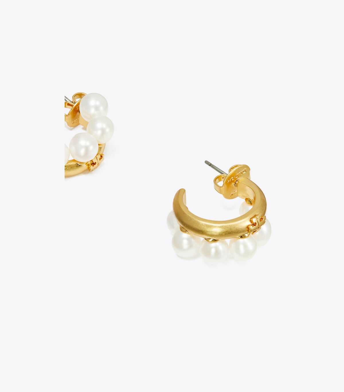 Gold Tory Burch Kira Pearl Hoop Women's Earrings | OUTLET-91065839