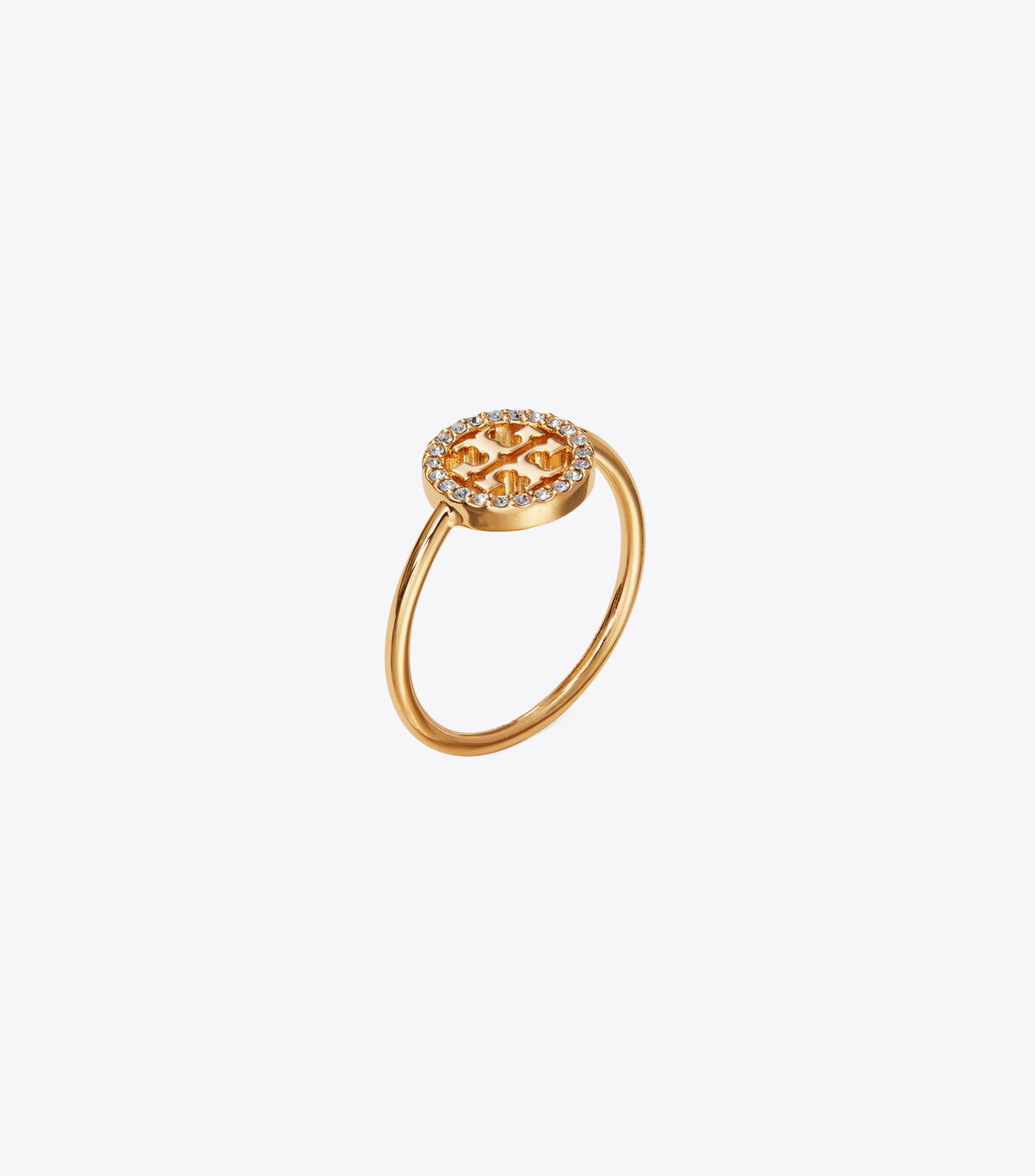 Gold Tory Burch Miller Pavé Delicate Women\'s Ring | OUTLET-23078499