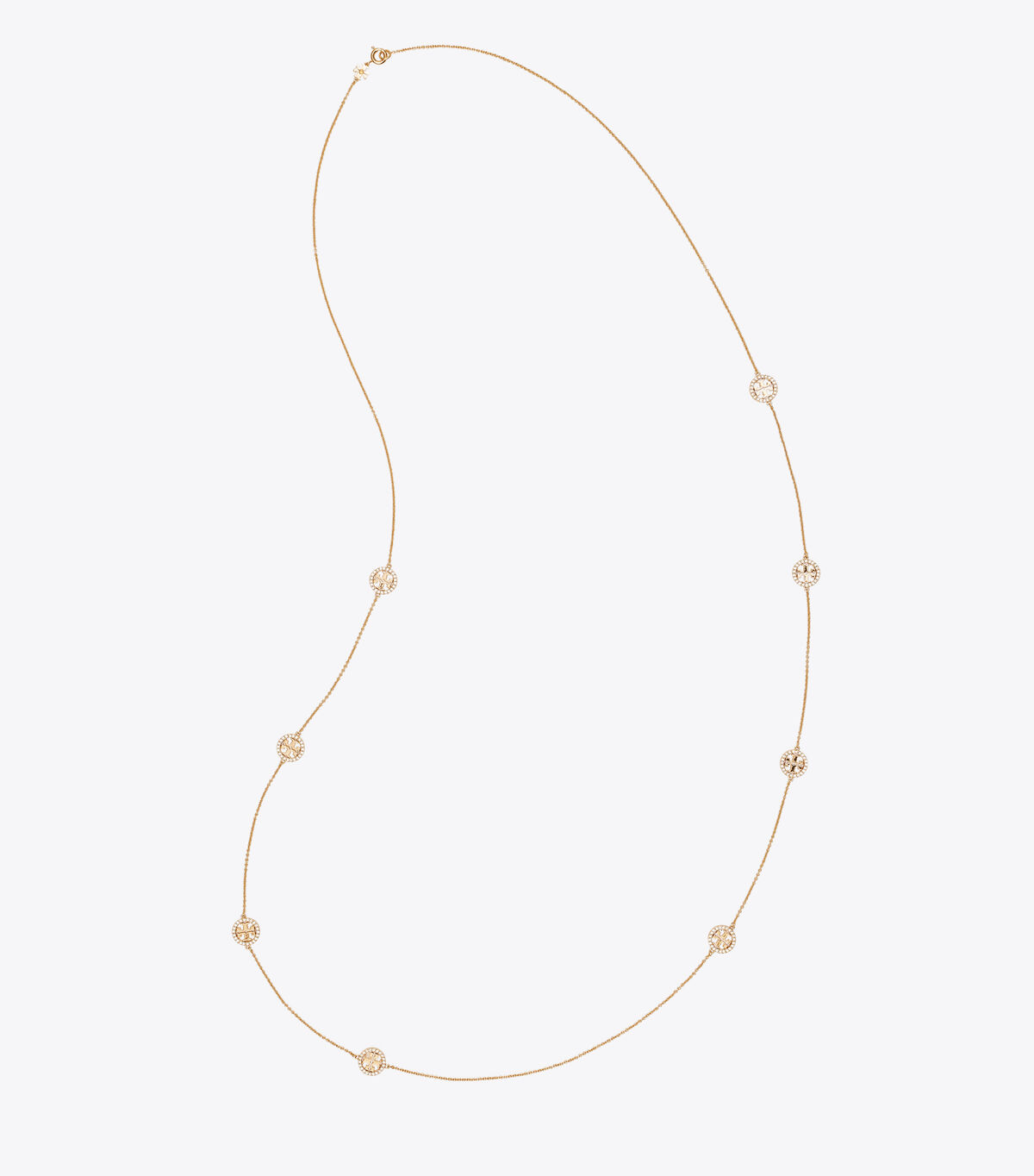 Gold Tory Burch Miller Pavé Long Women's Necklace | OUTLET-47805169