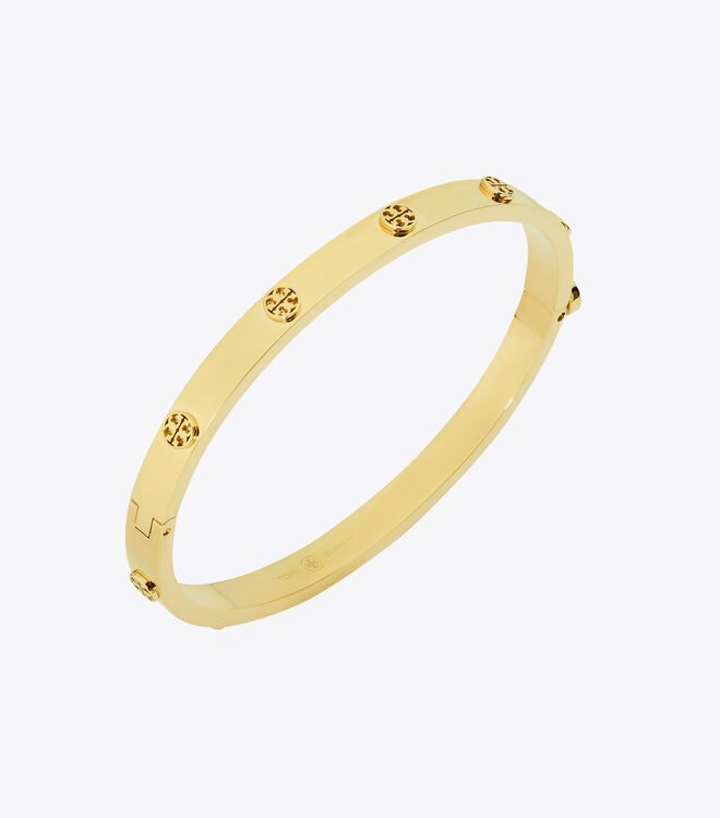 Gold Tory Burch Miller Stud Hinge 5mm Women's Bracelet | OUTLET-29470839