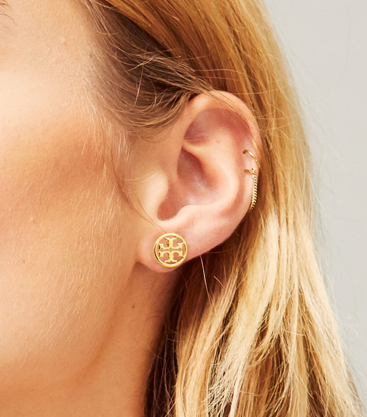 Gold Tory Burch Miller Stud Women's Earrings | OUTLET-90738429