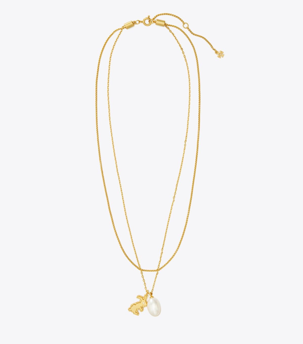 Gold Tory Burch Rabbit Double-strand Women\'s Necklace | OUTLET-17842639