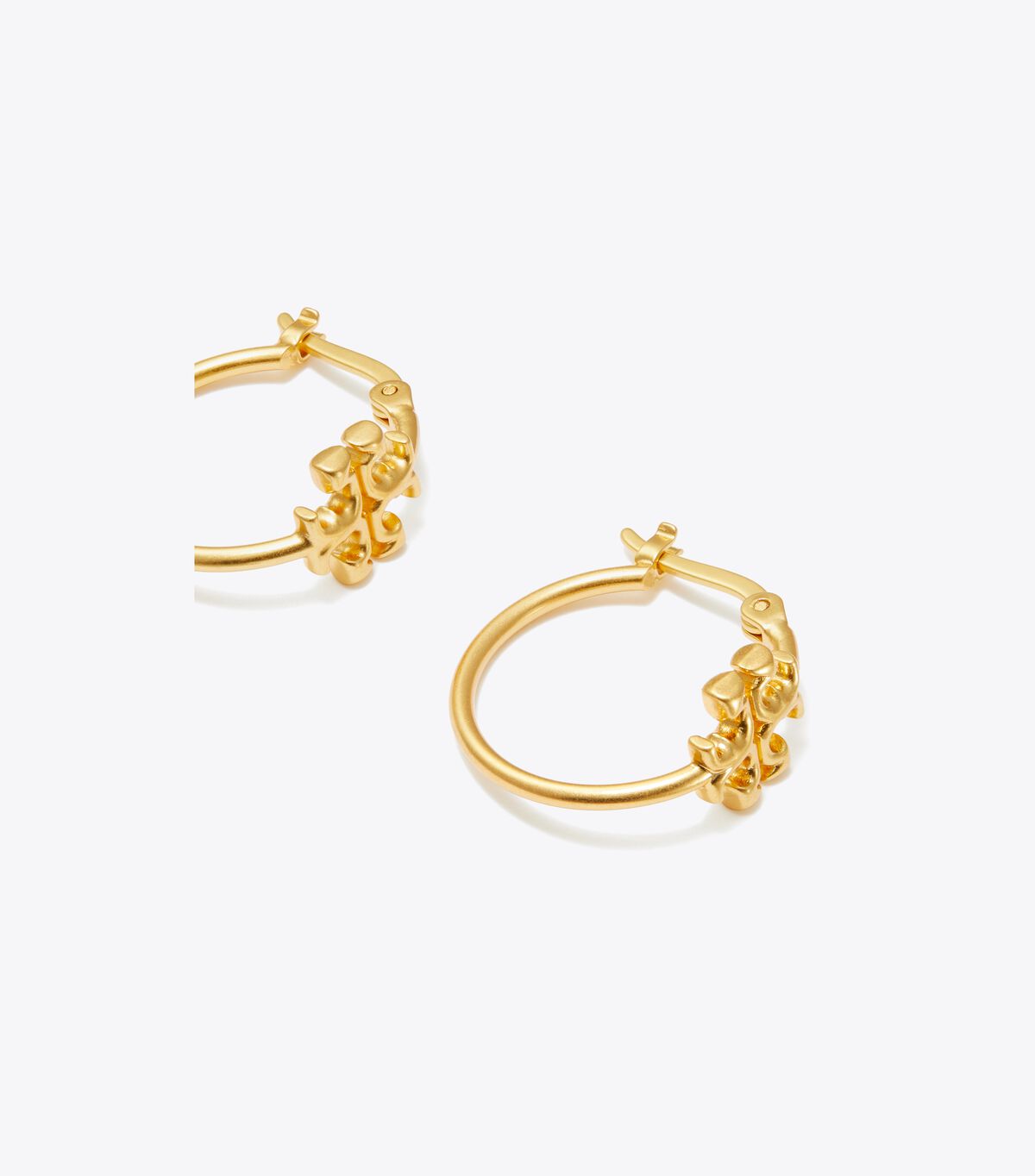 Gold Tory Burch Small Eleanor Hoop Women's Earrings | OUTLET-29708139