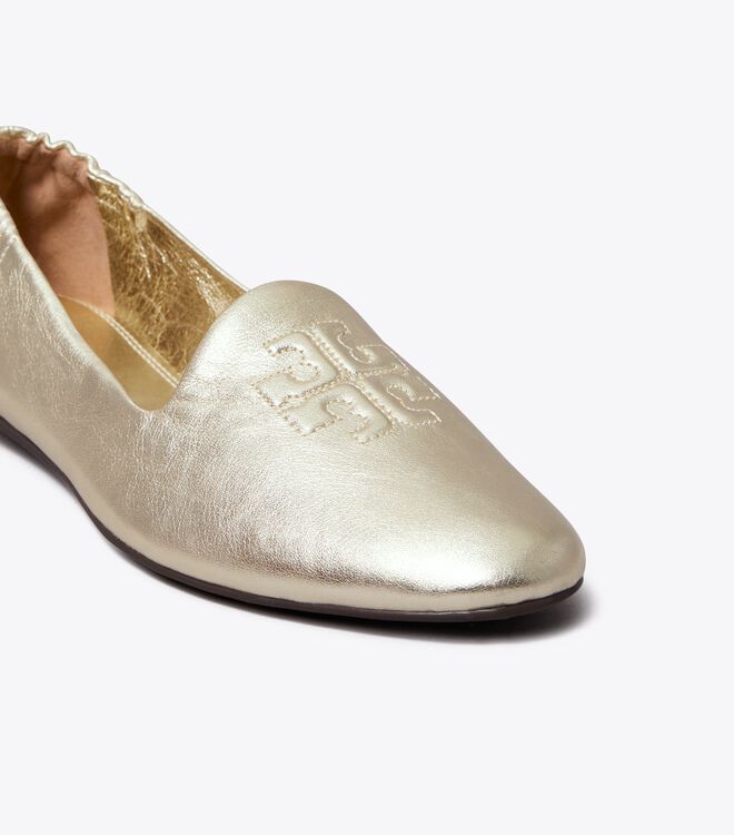 Gold Tory Burch Smoking Women's Ballet Flats | OUTLET-74283059