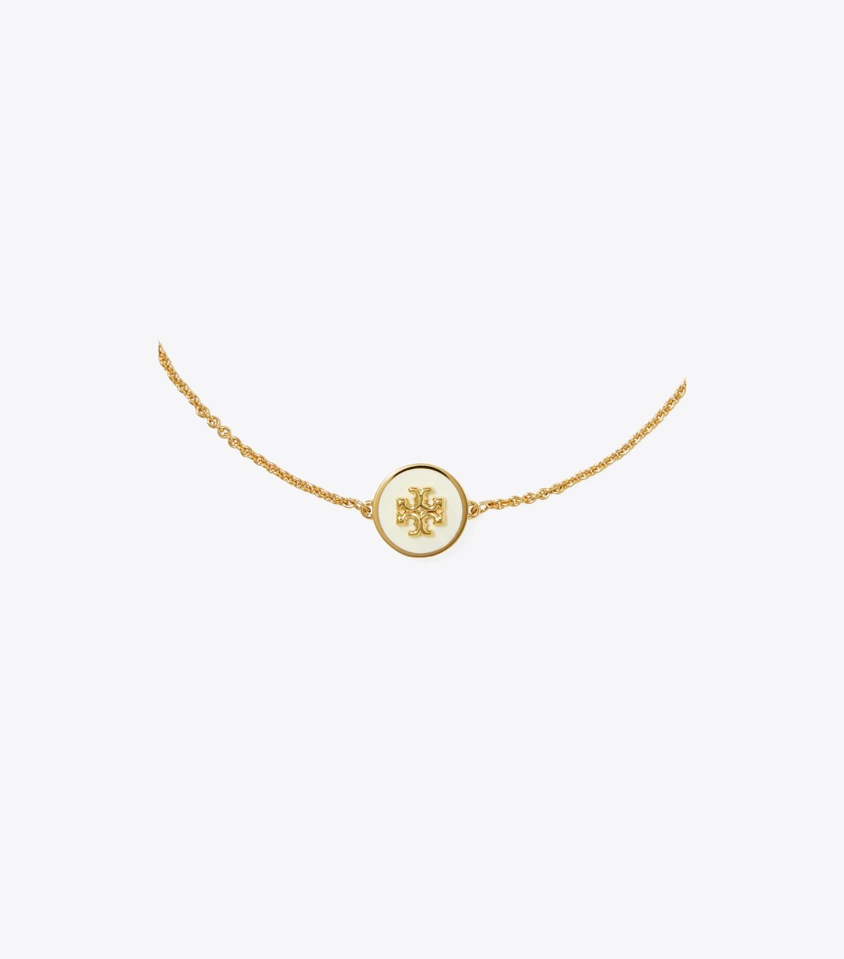 Gold / White Tory Burch Kira Enamel Chain Women's Bracelet | OUTLET-93650749