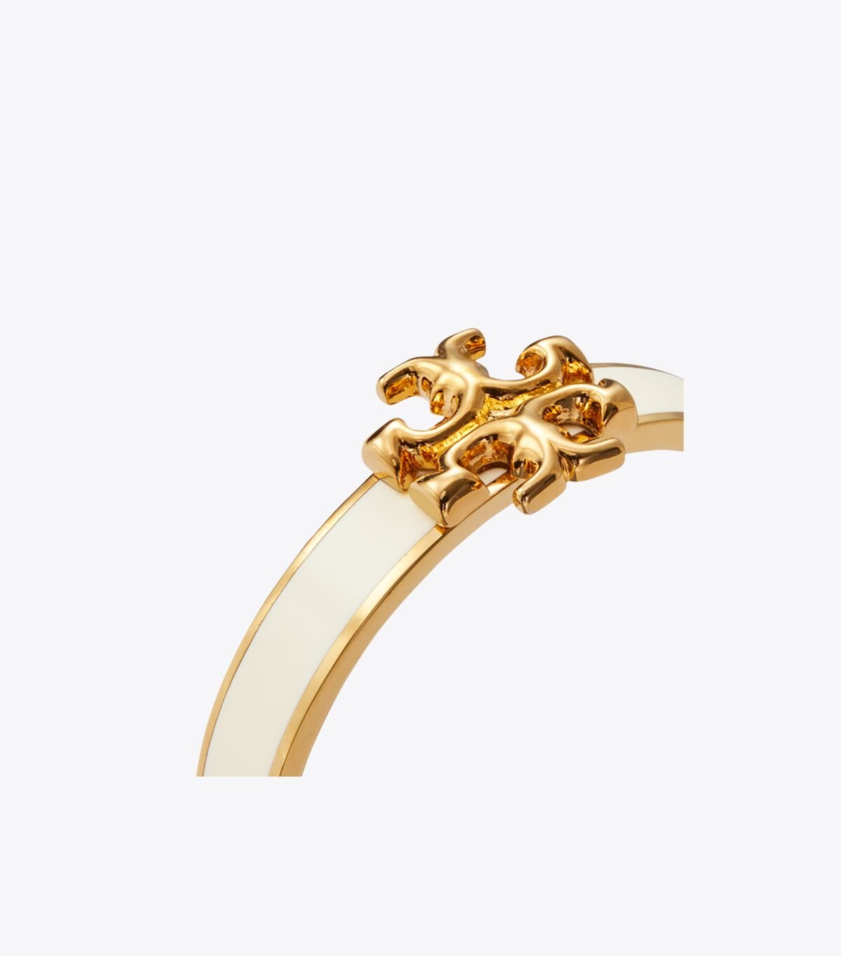 Gold / White Tory Burch Kira Enamel Women's Ring | OUTLET-94710269