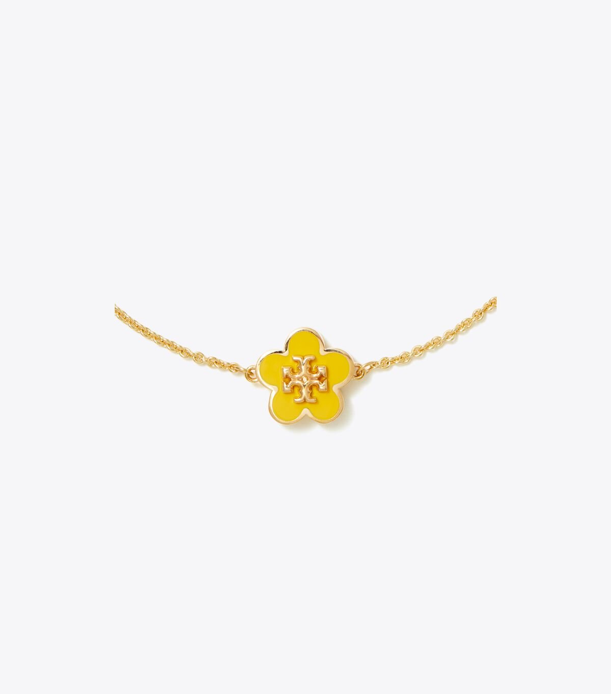 Gold / Yellow Tory Burch Kira Enamel Flower Women's Bracelet | OUTLET-21089649