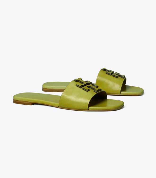 Green Tory Burch Ines Women\'s Sandals | OUTLET-18062799