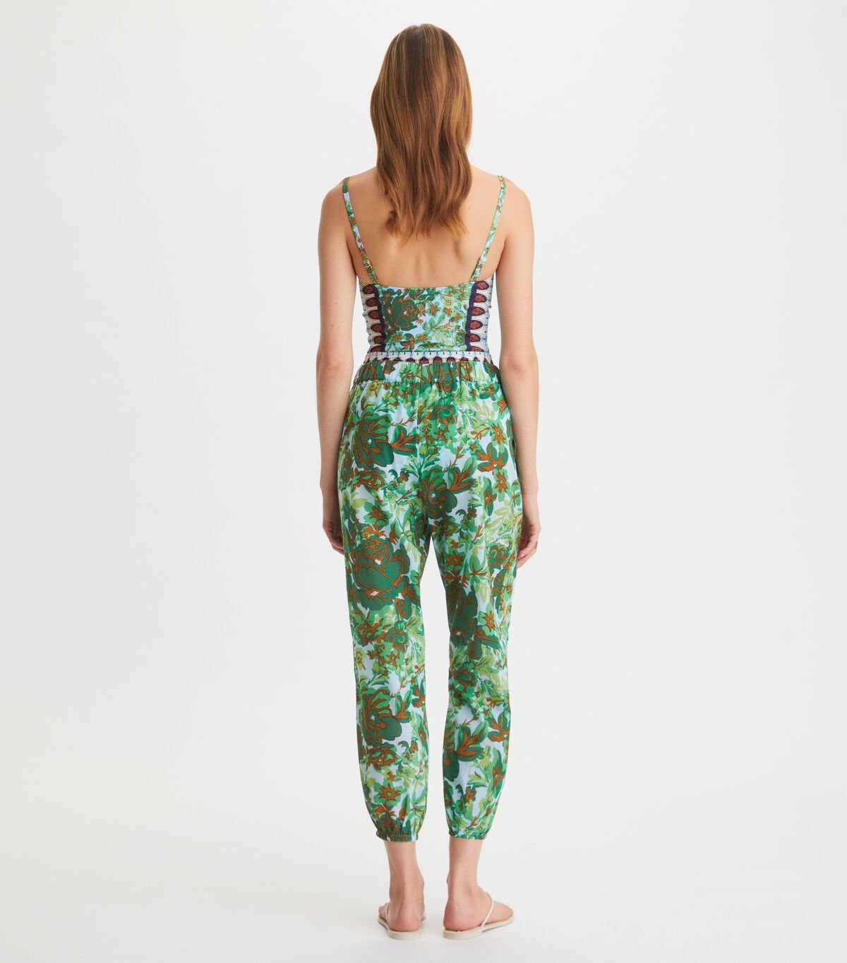 Green Tory Burch Printed Beach Women's Pants | OUTLET-53482679