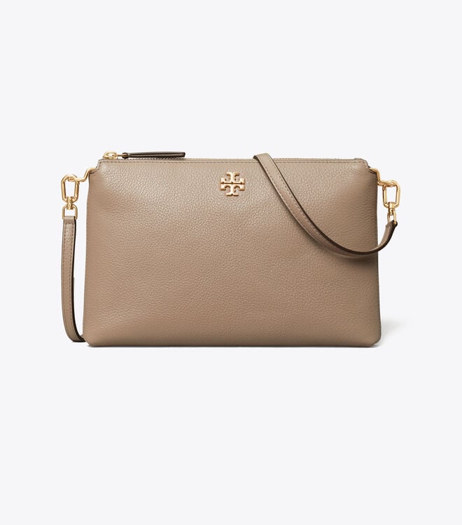 Grey Tory Burch Mercer Pebbled Zip Women's Crossbody Bags | OUTLET-31289409