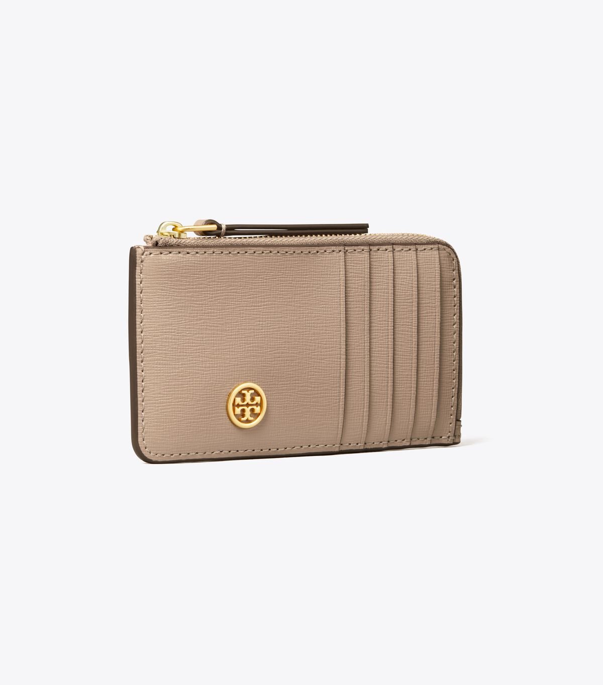 Grey Tory Burch Robinson Top-zip Women\'s Card Case | OUTLET-39842159