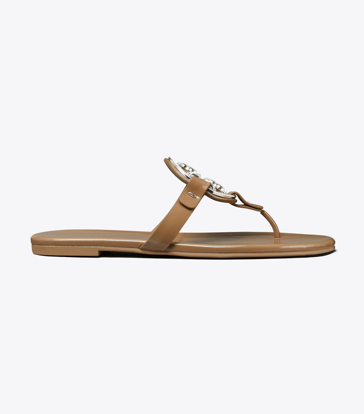 Khaki Tory Burch Metal Miller Soft Women's Sandals | OUTLET-82549379