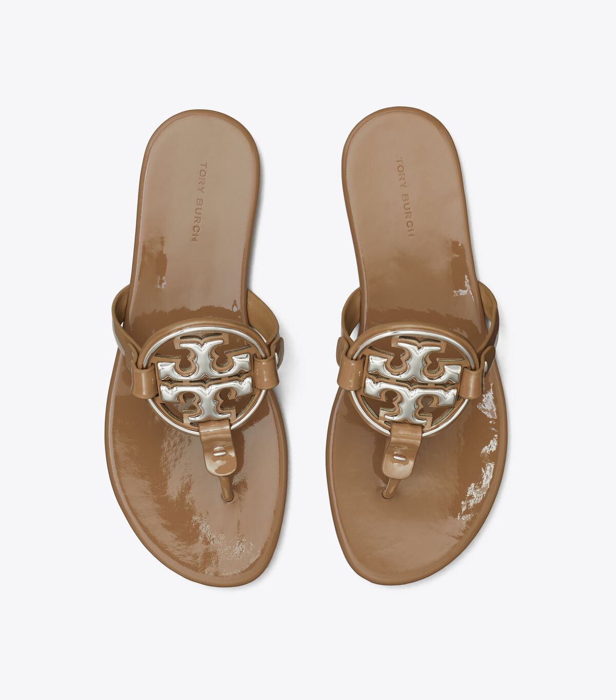 Khaki Tory Burch Metal Miller Soft Women's Sandals | OUTLET-82549379